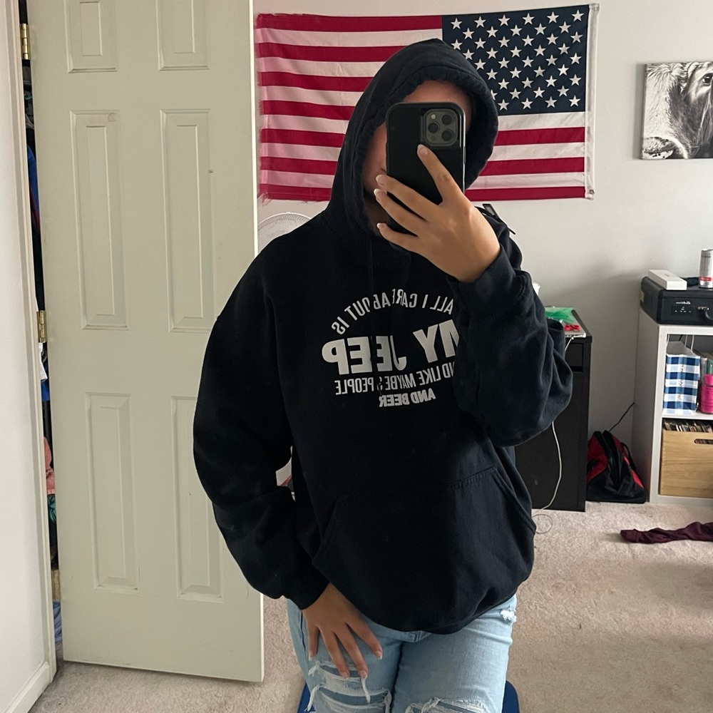 Men's Black Hoodie - Picture 2 of 4